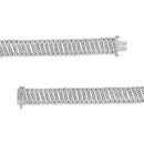 .925 Sterling Silver 5.00 Cttw Round-Cut Diamond "S" Link Bracelet (I-J Color, I3 Clarity) - Size 7.25-10