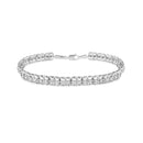 .925 Sterling Silver 1/10 Cttw Diamond Double-Link 7" Rolex Tennis Bracelet (I-J Color, I3 Clarity)-6