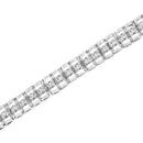 .925 Sterling Silver 1/10 Cttw Diamond Double-Link 7" Rolex Tennis Bracelet (I-J Color, I3 Clarity)-8