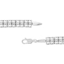 .925 Sterling Silver 1/10 Cttw Diamond Double-Link 7" Rolex Tennis Bracelet (I-J Color, I3 Clarity)-10