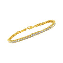 10K Yellow Gold Plated .925 Sterling Silver 1 cttw Prong-Set Diamond Pear Shape Link Bracelet (I-J Color, I1-I2 Clarity) - 7.25"-8