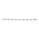 .925 Sterling Silver 3.0 Cttw Diamond Halo Square Shape Link Bracelet (I-J Color, I3 Clarity) - 7.25"-3