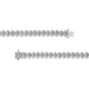 .925 Sterling Silver 2.00 Cttw Miracle Set Diamond Laurel Wreath Link Bracelet (I-J color, I3 clarity) - 7.25"-6