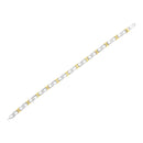 10k Yellow Gold Plated Sterling Silver 1/4 cttw Diamond Infinity and X Link Bracelet (I-J Clarity, I2-I3 Color) - Size 7.25"-9
