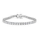 14K White Gold 5.00 Cttw Prong Set Lab Grown Round Diamond Classic Tennis Bracelet (F-G Color, VS2-SI1 Clarity) - 7.25"-5
