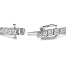 14K White Gold 5.00 Cttw Prong Set Lab Grown Round Diamond Classic Tennis Bracelet (F-G Color, VS2-SI1 Clarity) - 7.25"-6