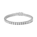 .925 Sterling Silver 1/10 Cttw Diamond 7.25" Link Bracelet (I-J Color, I2-I3 Clarity)-6