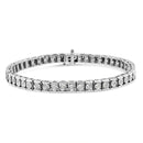 .925 Sterling Silver Miracle Set Diamond Accent Classic Tennis Bracelet (I-J Color, I2-I3 Clarity) - 7.25"-4