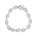 14K White Gold 1 1/2 Cttw Round Diamond Set Link Bracelet (I-J Color, I1-I2 Clarity) - 7"-7