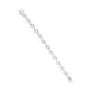 14K White Gold 1 1/2 Cttw Round Diamond Set Link Bracelet (I-J Color, I1-I2 Clarity) - 7"-8