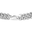 .925 Sterling Silver 1/2 Cttw Diamond Double Row S-Link Bracelet (I-J Color, I2-I3 Clarity) - 7.5" Inches-6