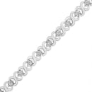 .925 Sterling Silver 1/3 Cttw Miracle Plate Round-Cut Diamond Infinity Link Bracelet  (I-J Color, I3 Clarity)  - Size 7.25"-5