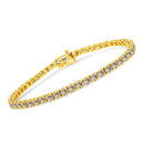 14K Yellow Gold Plated .925 Sterling Silver 8.0 Cttw Diamond Classic Link Tennis Bracelet (K-L Color, I2-I3 Clarity) - 7-1/4"-7