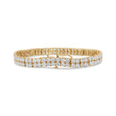 14K Yellow Gold 10.0 Cttw Diamond 2 Row Tennis Bracelet (L-M Color, I2-I3 Clarity) - Size 7.25 Inches-5