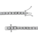 14K White Gold 2.0 Cttw Miracle Set Round-Cut Lab Grown Diamond Illusion 7" Tennis Bracelet (F-G Color, VS2-SI1 Clarity)-8