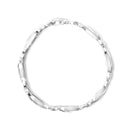 .925 Sterling Silver 1 3/4 Cttw Diamond Wave and X Link Tennis Bracelet (I-J Color, I3 Clarity) - 7"-7