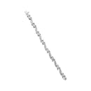 .925 Sterling Silver 1 3/4 Cttw Diamond Wave and X Link Tennis Bracelet (I-J Color, I3 Clarity) - 7"-8