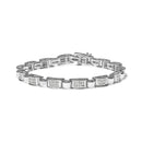 14K White Gold 2.00 Cttw Princess Diamond Invisible Set Link Bracelet (H-I Color, SI2-I1 Clarity) - 7"-5