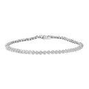 .925 Sterling Silver 2.0 Cttw Diamond 3 Prong Set Tennis Bracelet-1