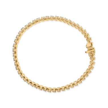 10K Yellow Gold 4.0 Cttw Lab Grown Diamond Tennis Bracelet - 0