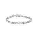 10K White Gold 6.00 Cttw Classic Natural Diamond Tennis Bracelet-1