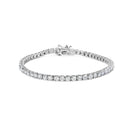 10K White Gold 6.00 Cttw Classic Natural Diamond Tennis Bracelet-4