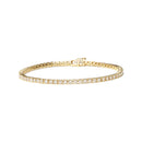 14K Yellow Gold 6.0 Cttw Classic 4 Prong Set Round Brilliant Cut Diamond Tennis Bracelet (K-L Color, VS2-SI1 Clarity) - 7.25"-6