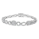 10K White Gold 3.00 Cttw Diamond Link Bracelet-1