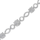 10K White Gold 3.00 Cttw Diamond Link Bracelet-3