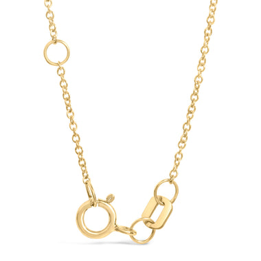 10K Yellow Gold 1/10 Cttw Diamond Paperclip Charm Adjustable Link Bracelet  (I-J Color, I1-I2 Clarity) - 7.25 Inch - 0