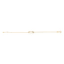 10K Yellow Gold 1/10 Cttw Diamond Paperclip Charm Adjustable Link Bracelet  (I-J Color, I1-I2 Clarity) - 7.25 Inch-3