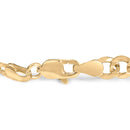 14K Yellow Gold 5/8 Cttw Diamond Cluster Curb Chain Bracelet-2