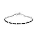 .925 Sterling Silver 3.0 Cttw Black and White Diamond Tennis Bracelet (I-J Color, I2-I3 Clarity) - 7.25" Inches-1