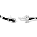 .925 Sterling Silver 3.0 Cttw Black and White Diamond Tennis Bracelet (I-J Color, I2-I3 Clarity) - 7.25" Inches-2