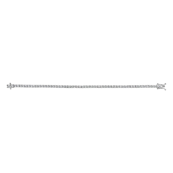 14K White Gold 5.0 Cttw Lab Grown Diamond Tennis Bracelet (F-G Color, VS1-VS2 Clarity) - 7.25" Inches