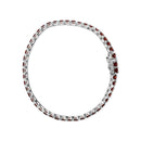 .925 Sterling Silver 10.0 Cttw Created Orange Garnet Tennis Bracelet - 7.25"-6