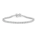 14K White Gold 6.00 Cttw Lab Grown Diamond Classic Tennis Bracelet  - 7.25"-1