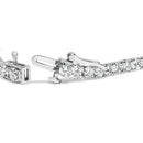 14K White Gold 6.00 Cttw Lab Grown Diamond Classic Tennis Bracelet  - 7.25"-2