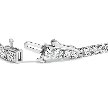 14K White Gold 6.00 Cttw Lab Grown Diamond Classic Tennis Bracelet  - 7.25" - 0