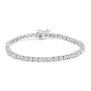 14K White Gold 7.0 cttw 4-Prong Set Lab Grown Diamond 7" Tennis Bracelet-1