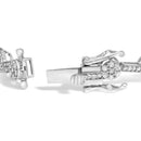 .925 Sterling Silver 2.0 Cttw Diamond Custer Link Bracelet-2