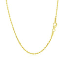 10k Yellow Gold Solid Diamond Cut Rope Chain 1.5mm-2