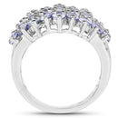 2.80 Carat Genuine Tanzanite .925 Sterling Silver Ring-2