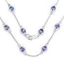 5.94 Carat Genuine Tanzanite .925 Sterling Silver Necklace-1
