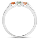0.68 Carat Genuine Multi Sapphire .925 Sterling Silver Ring-2