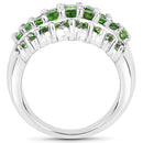 2.48 Carat Genuine Chrome Diopside .925 Sterling Silver Ring-2