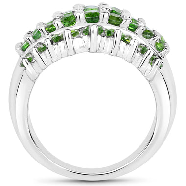 2.48 Carat Genuine Chrome Diopside .925 Sterling Silver Ring - 0