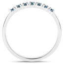 0.22 Carat Genuine Blue Diamond 14K White Gold Ring (I1-I2)-2