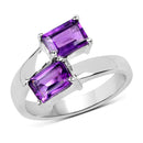 1.90 Carat Genuine Amethyst .925 Sterling Silver Ring-1