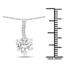 4.46 Carat Genuine White Cubic Zirconia .925 Sterling Silver Pendant-3